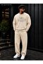 Men's Wilderness Mountain Printed Crew Neck Regular Fit Men's Tracksuit Set / Straight Leg Bottom