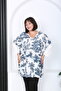 Women's Lycra Viscose V-Neck Plus Size Tunic - 3