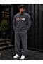 Men's Entle Nature Typography Printed Crew Neck Regular Fit Men's Tracksuit Set / Straight Leg Bottom