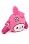 Gift Pink Rabbit Figured Mini Bag |   Girl's Plush Strap Cute Model - 2