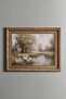 Country House by the River - Vintage Patterned Painting - Thick Model