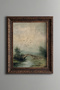 Stone Bridge in the Foggy Valley - Vintage Patterned Painting - Thick Model