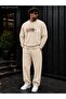 Men's Entle Nature Typography Printed Crew Neck Regular Fit Men's Tracksuit Set / Straight Leg Bottom
