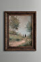 Two Women on a Country Road - Vintage Patterned Painting - Thick Model