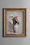 Powder Roses in a Vase - Vintage Patterned Painting - Thick Model