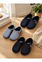 Closed Toe Non-Slip Sole Home Slippers (Black-Navy Blue-Grey / Pattern May Vary)