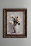 Powder Roses in a Vase - Vintage Patterned Painting - Thick Model