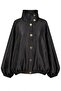 Jakarli Standing Collar, Gold Buttoned Thin Bomber Jacket Shirt Per9775 - 2