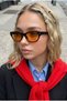 Larissa Black Framed Orange Ultra Light Women's Sunglasses with Uv400 Filter - 2