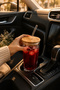 12474 Vanes Bamboo Lid Glass Cup with Straw 370 ml – Hot & Cold Beverage Cup with Leak-Proof Silicone Gasket - 3