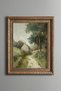 Village House on the Country Road - Vintage Patterned Painting - Thick Model