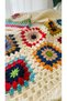 Hand Knitted Motif Women's Cardigan – Alize Angora Gold – White / Multicolor - 4