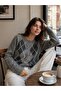 Sally Baklava Patterned Buttoned Knitwear Cardigan Women's Light Gray - 2