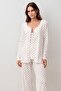 100% Cotton Pajama Set with Straps and Heart Buttons - 7