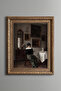 Woman Reading a Letter - Vintage Patterned Painting - Thick Model