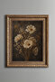 White Poppies and Wildflowers - Vintage Patterned Painting - Thick Model