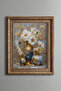 White Flowers in Vases - Vintage Patterned Painting - Thick Model