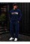 Men's Entle Nature Typography Printed Crew Neck Regular Fit Men's Tracksuit Set / Straight Leg Bottom