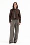 Women's Pleated Design Trousers with Garni Fabric Detail on the Front - 2
