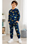 Boys' Excavator Patterned 100% Cotton Top and Bottom Set