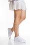 Women's White Sparkling Lace Detailed Flat Sole Sports Bridal Shoes - 3