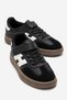 Double-Sided Velcro H-Li Skin Children's Sports Shoes Black White