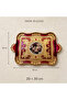 2-Piece Italian Rosewood Patterned Coffee Presentation Tray 20X30 cm Decorative Tray with Gold Handles - 3