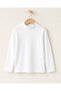 Children's School Season 100% Cotton White Half Turtleneck Basic Combed Cotton - 4