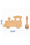 Wooden Train Toy Natural Handmade Paintable Educational Toy + 6-Piece Paint Set Gift - 5