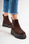 Harmonel Women's Genuine Leather Boots Brown Suede - 7