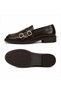 Women's Double Buckle Loafer Shoes – Shiny Look Casual Classic Model - 4