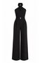Black Jumpsuit with Waist Belt - 8470