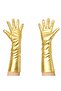 Gold Color under Elbow Luxury Satin Gloves 40 cm (K0) - 2