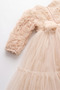 Girl's Evening Dress 3D Floral Long Sleeve Tulle Birthday Wedding Party Dress 2-6 Years - 7