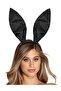Black Color Satin Finish Shapeable Rabbit Ear Crown 35x11 cm (K0) - 2