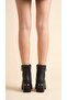 Leather Zippered Heel Detailed Short Simple Classic Boots Bootie - 4