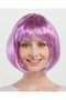 Rose Pink Color Straight Cut Blunt Party Wig Short Synthetic Hair (K0)