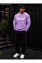 Men's Wolf Wolf Silhouette Printed Crew Neck Regular Fit Men's Tracksuit Set / Black Straight-Leg Bottom