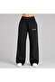Regular Women's Black Wide Leg Oversize Sweatpants - 5