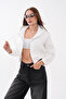 Short Kangaroo Pocket Zippered Three-Yarn Sweatshirt - 2