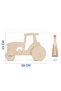 Wooden Tractor Toy Natural Handmade Paintable Educational Toy + 6-Piece Paint Set Gift - 5