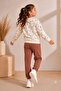 Girl's Heart Patterned School Daily Tracksuit Set Esf7035 - 4