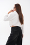 Short Kangaroo Pocket Zippered Three-Yarn Sweatshirt - 5