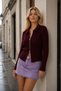 Polo Collar Double Zipper Ribbed Slim Fit Long Sleeve Knitwear Cardigan Aw26Hi0025