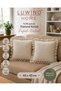 Ruffled Throw Pillow Cover 100% Cotton Linen Natural Series, Natural, Decorative Stylish Design'Set of 2' (42X42 cm)