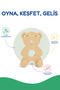 Wooden Bear Toy Natural Handmade Paintable Educational Toy + 6-Piece Paint Set Gift - 3