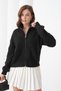 High Neck Double-Way Zipper Off-Shoulder Oversize Long Sleeve Knitwear Cardigan Aw26Hi0023