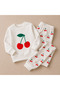 Girl's Patterned Cotton Pajama Set – Non-Sweating Comfortable Fit Children's Pajamas - 6