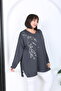 Women's Stone Printed Plus Size Tunic - 3