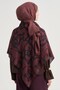 Medina Desen Norena Wool Shoulder Shawl Burgundy - 2
